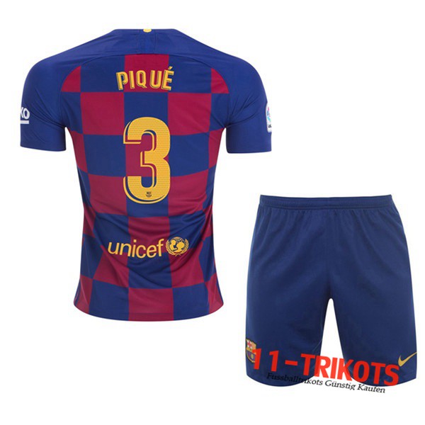 Neuestes Fussball FC Barcelona (PIQUE 3) Kinder Heimtrikot 2019 2020 | 11-trikots