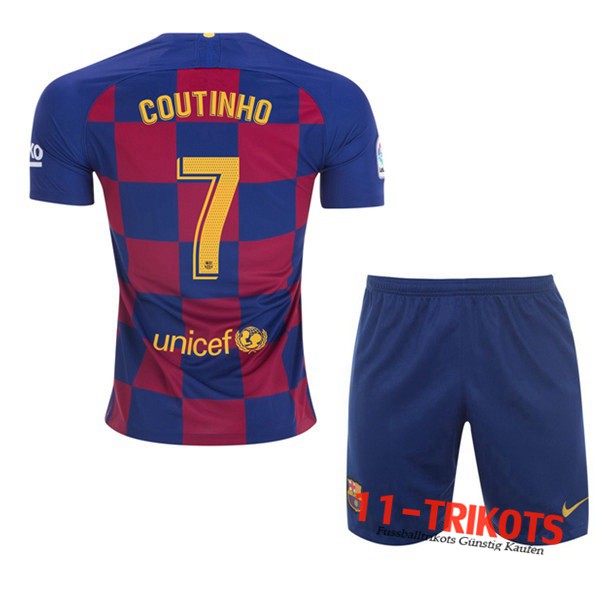 Neuestes Fussball FC Barcelona (Coutinho 7) Kinder Heimtrikot 2019 2020 | 11-trikots
