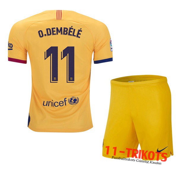 Neuestes Fussball FC Barcelona (O.DEMBELE 11) Kinder Auswärtstrikot 2019 2020 | 11-trikots