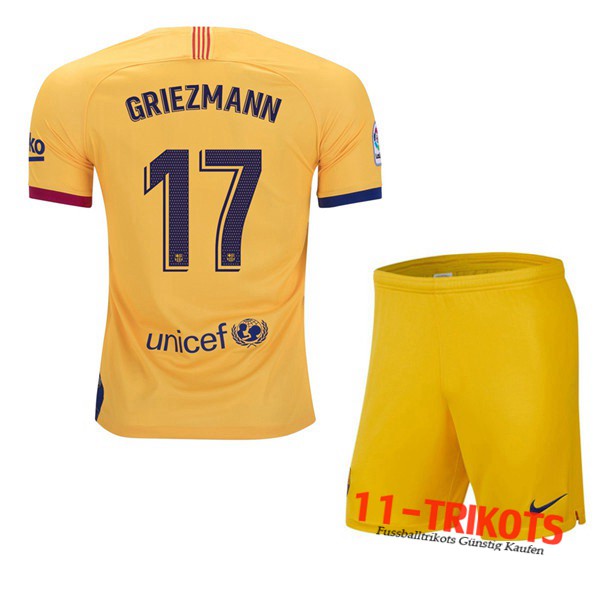 Neuestes Fussball FC Barcelona (GRIEZMANN 17) Kinder Auswärtstrikot 2019 2020 | 11-trikots