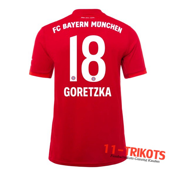Neuestes Fussball Bayern Munchen (GORETZKA 18) Heimtrikot 2019 2020 | 11-trikots
