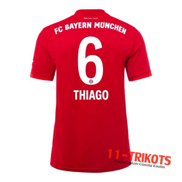 Neuestes Fussball Bayern Munchen (THIAGO 6) Heimtrikot 2019 2020 | 11-trikots