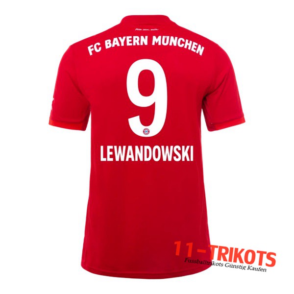 Neuestes Fussball Bayern Munchen (LEWANDOWSKI 9) Heimtrikot 2019 2020 | 11-trikots