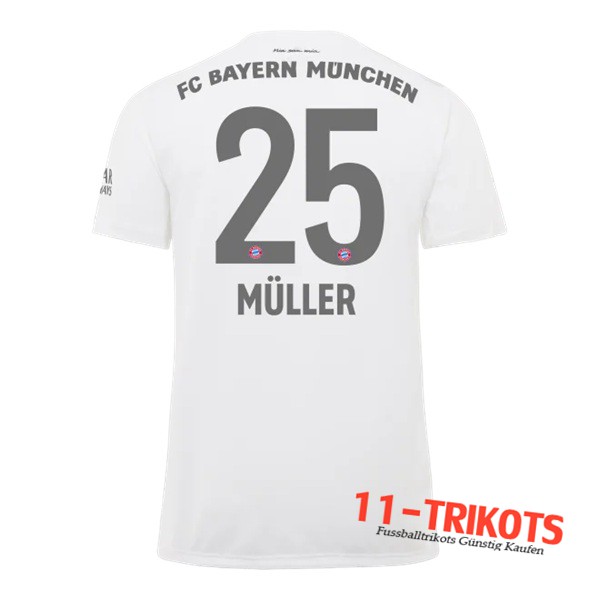 Neuestes Fussball Bayern Munchen (MULLER 25)Auswärtstrikot 2019 2020 | 11-trikots