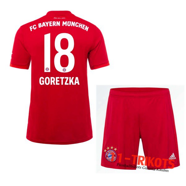 Neuestes Fussball Bayern Munchen (GORETZKA 18) Kinder Heimtrikot 2019 2020 | 11-trikots
