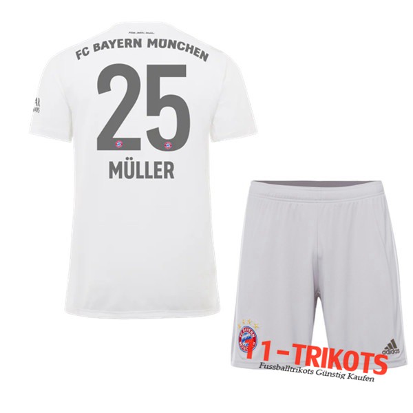 Neuestes Fussball Bayern Munchen (MULLER 25)Kinder Auswärtstrikot 2019 2020 | 11-trikots