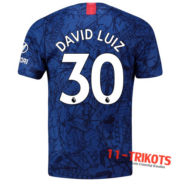 Neuestes Fussball FC Chelsea (David Luiz 30) Heimtrikot 2019 2020 | 11-trikots