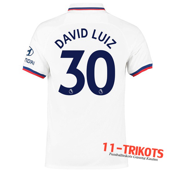 Neuestes Fussball FC Chelsea (David Luiz 30) Auswärtstrikot 2019 2020 | 11-trikots