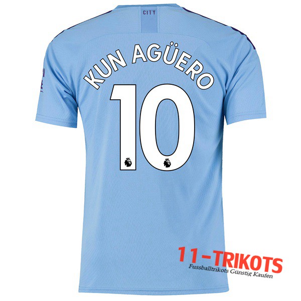 Neuestes Fussball Manchester City (KUN AGUERO 10) Heimtrikot 2019 2020 | 11-trikots