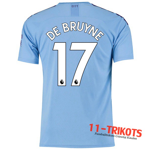 Neuestes Fussball Manchester City (DE BRUYNE 17) Heimtrikot 2019 2020 | 11-trikots