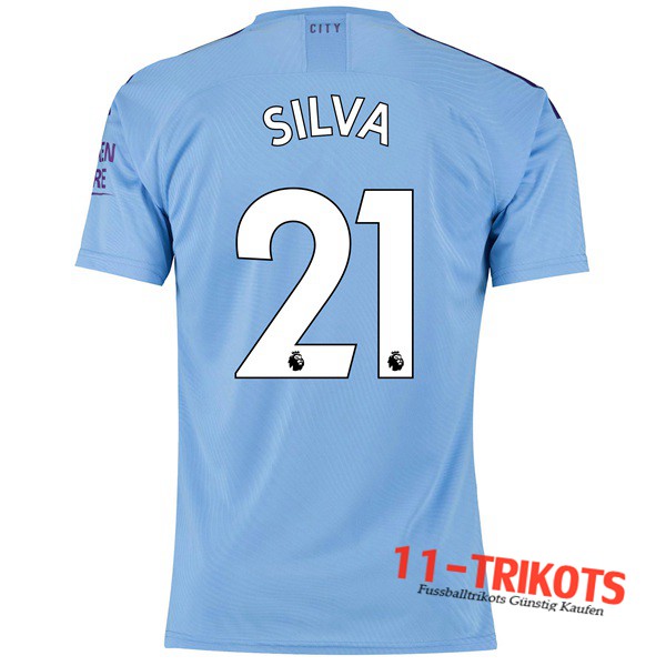 Neuestes Fussball Manchester City (SILVA 21) Heimtrikot 2019 2020 | 11-trikots