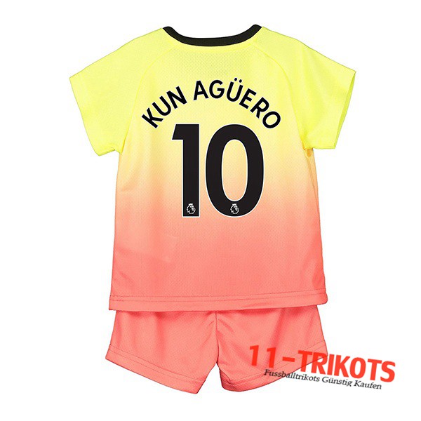 Neuestes Fussball Manchester City (KUN AGUERO 10) Kinder Third 2019 2020 | 11-trikots