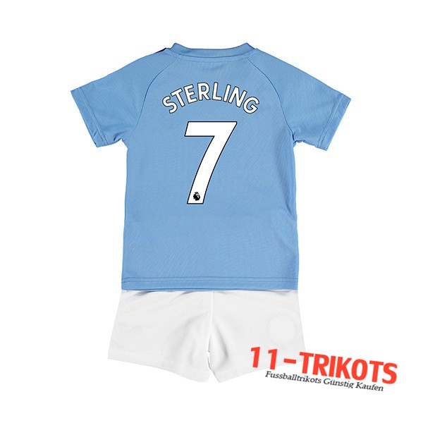 Neuestes Fussball Manchester City (STERLING 7) Kinder Heimtrikot 2019 2020 | 11-trikots