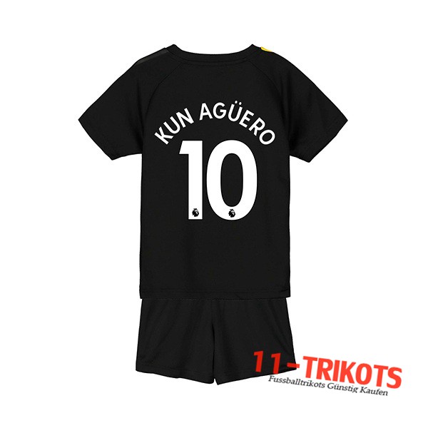 Neuestes Fussball Manchester City (KUN AGUERO 10) Kinder Auswärtstrikot 2019 2020 | 11-trikots