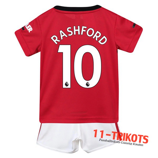 Neuestes Fussball Manchester United (Rashford 10) Kinder Heimtrikot 2019 2020 | 11-trikots