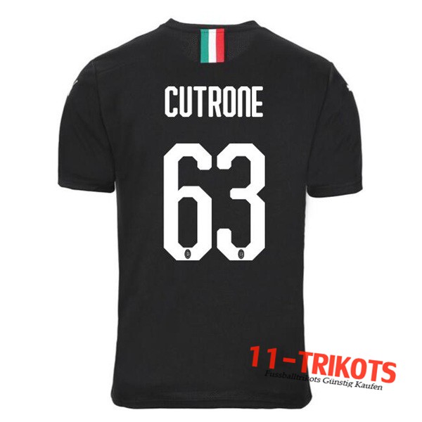 Neuestes Fussball Milan AC (CUTRONE 63) Third 2019 2020 | 11-trikots