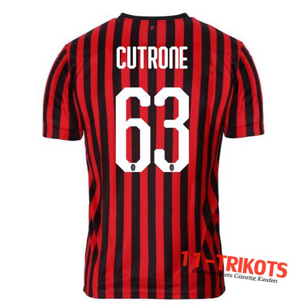 Neuestes Fussball Milan AC (CUTRONE 63) Heimtrikot 2019 2020 | 11-trikots