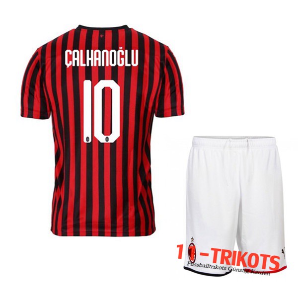 Neuestes Fussball Milan AC (CALHANOGLU 10) Kinder Heimtrikot 2019 2020 | 11-trikots