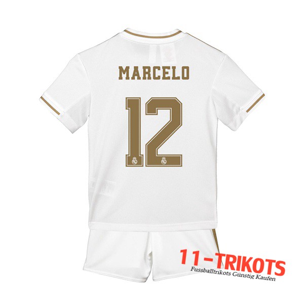 Neuestes Fussball Real Madrid (Marcelo 12) Kinder Heimtrikot 2019 2020 | 11-trikots