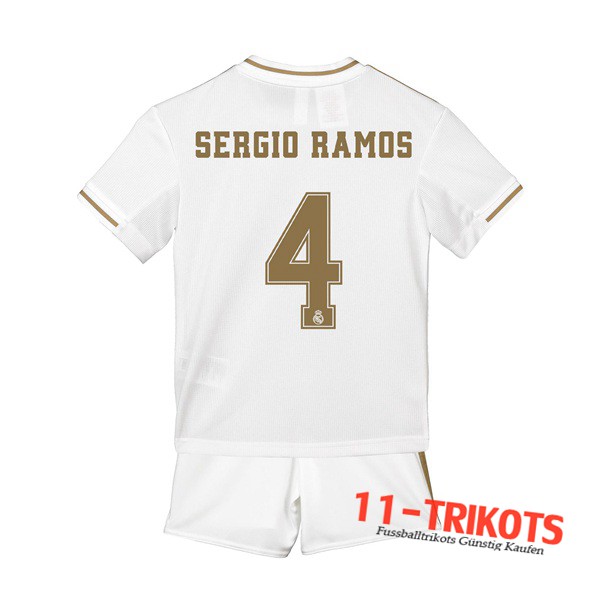 Neuestes Fussball Real Madrid (SERGIO RAMOS 4) Kinder Heimtrikot 2019 2020 | 11-trikots