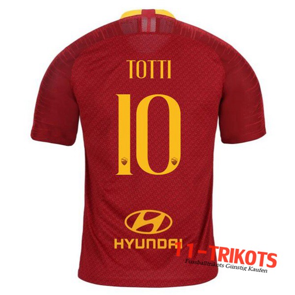 Neuestes Fussball AS Roma (TOTTI 10) Heimtrikot 2019 2020 | 11-trikots