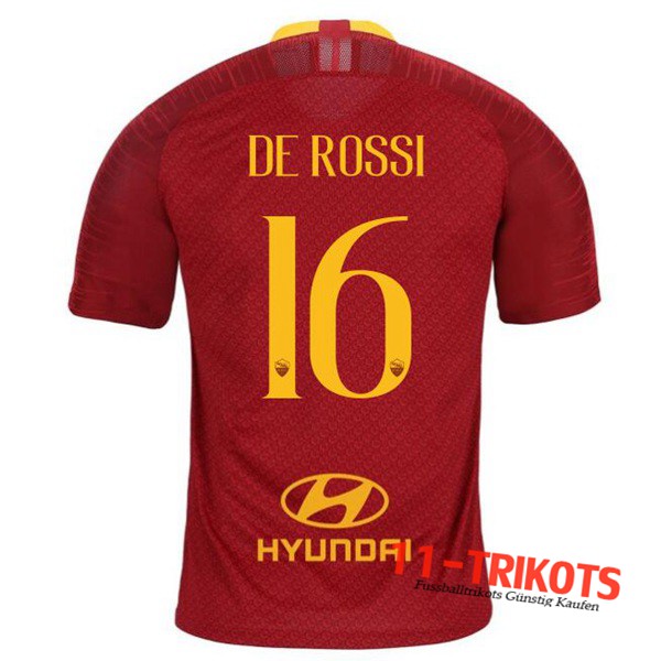 Neuestes Fussball AS Roma (DE ROSSI 16) Heimtrikot 2019 2020 | 11-trikots