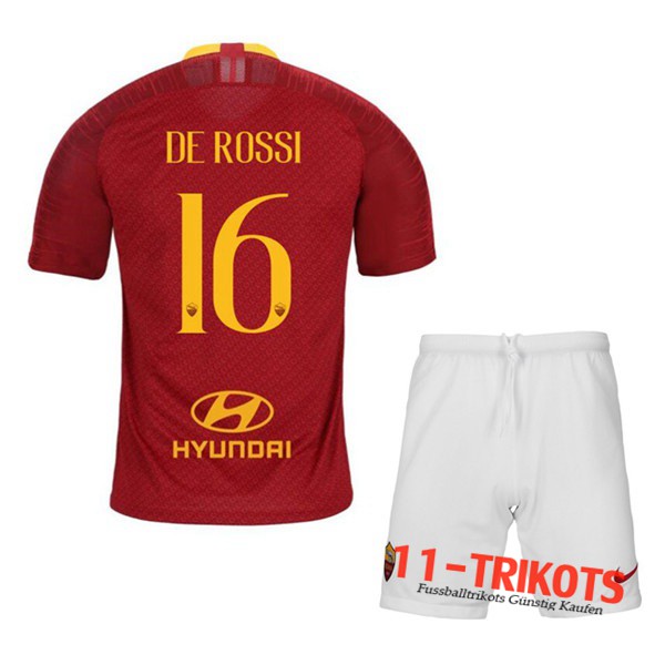 Neuestes Fussball AS Roma (DE ROSSI 16) Kinder Heimtrikot 2019 2020 | 11-trikots