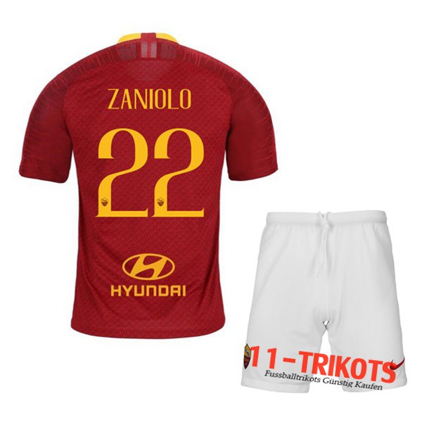 Neuestes Fussball AS Roma (ZANIOLO 22) Kinder Heimtrikot 2019 2020 | 11-trikots
