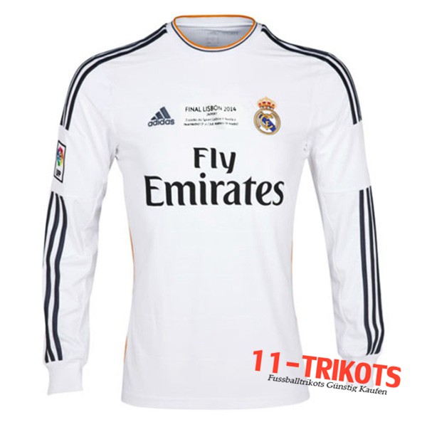 Neuestes Fussball Real Madrid Langarm Heimtrikot 2013/2014