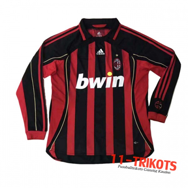 Neuestes Fussball Milan AC Langarm Heimtrikot 2006/2007
