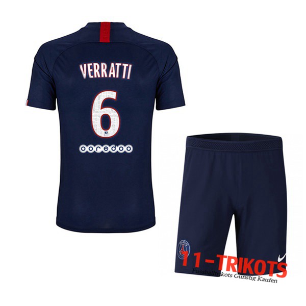 Neuestes Fussball PSG (VERRATTI 6) Kinder Heimtrikot 2019 2020 | 11-trikots