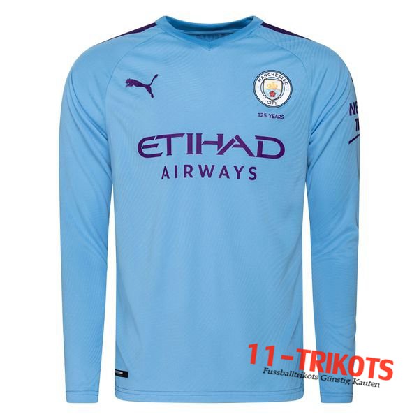 Neuestes Fussball Manchester City Heimtrikot Langarm 2019 2020 | 11-trikots