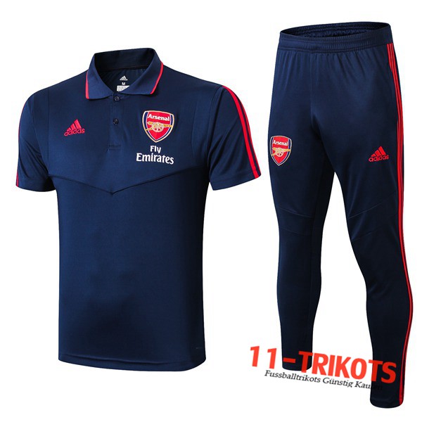 Neuestes Fussball Arsenal Poloshirt + Hose Blau Dunkel 2019 2020 | 11-trikots