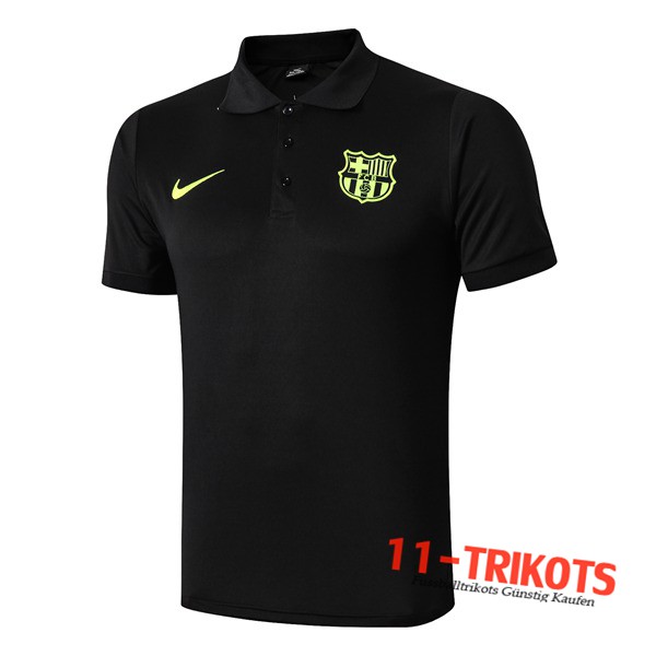 Neuestes Fussball FC Barcelona Poloshirt Schwarz 2019 2020 | 11-trikots