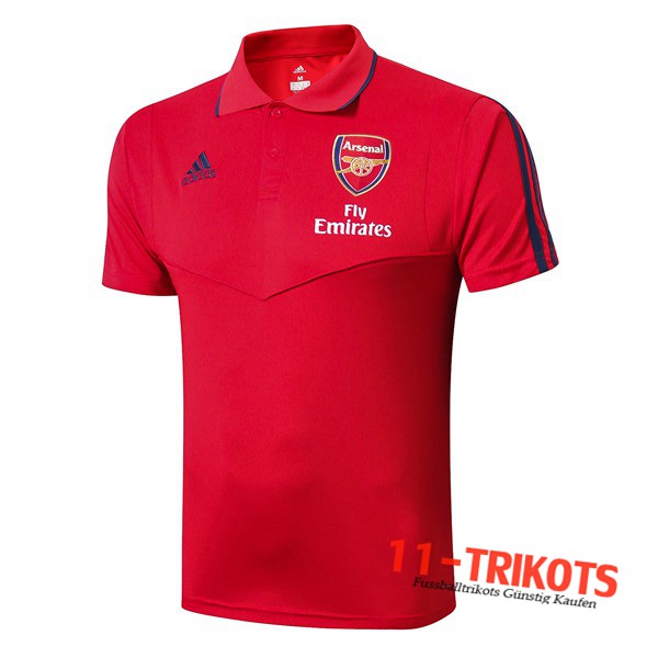 Neuestes Fussball Arsenal Poloshirt Rot 2019 2020 | 11-trikots