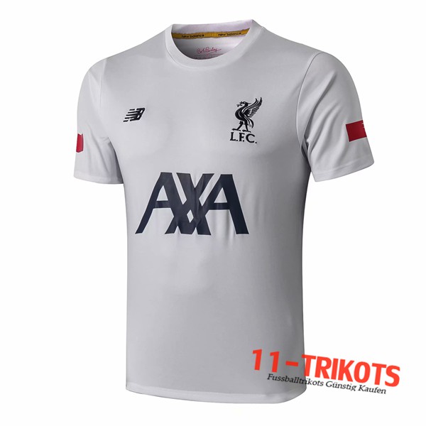 Neuestes Fussball FC Liverpool AXA Trainingstrikot Weiß 2019 2020 | 11-trikots