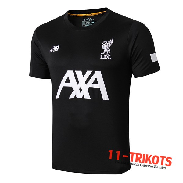 Neuestes Fussball FC Liverpool AXA Trainingstrikot Schwarz 2019 2020 | 11-trikots