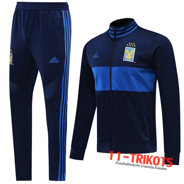 Neuestes Fussball Tigres UANL Trainingsanzug (Jacke) Blau Dunkel 2019 2020 | 11-trikots