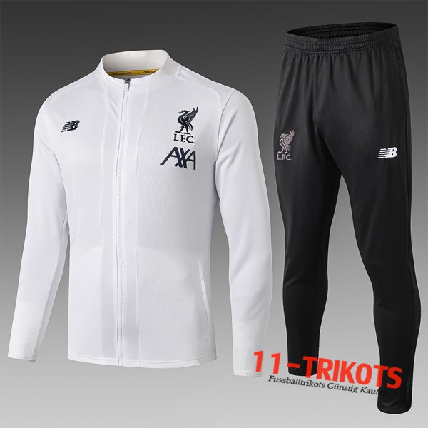 Neuestes Fussball FC Liverpool Kinder Trainingsanzug (Jacken) Weiß 2019 2020 | 11-trikots
