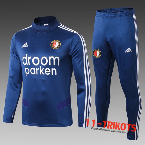 Neuestes Fussball Feyenoord Rotterdam Kinder Trainingsanzug (Jacken) Blau 2019 2020 | 11-trikots