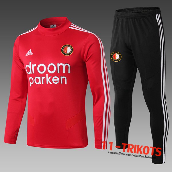 Neuestes Fussball Feyenoord Rotterdam Kinder Trainingsanzug (Jacken) Rot 2019 2020 | 11-trikots