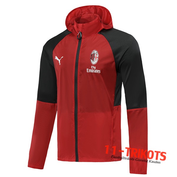 Neuestes Fussball Milan AC Trainingsjacke Windjacke Rot 2019 2020 | 11-trikots