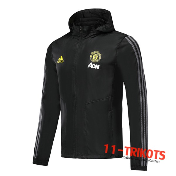 Chaqueta Futbol Rompevientos Manchester United Negro 2019/2020