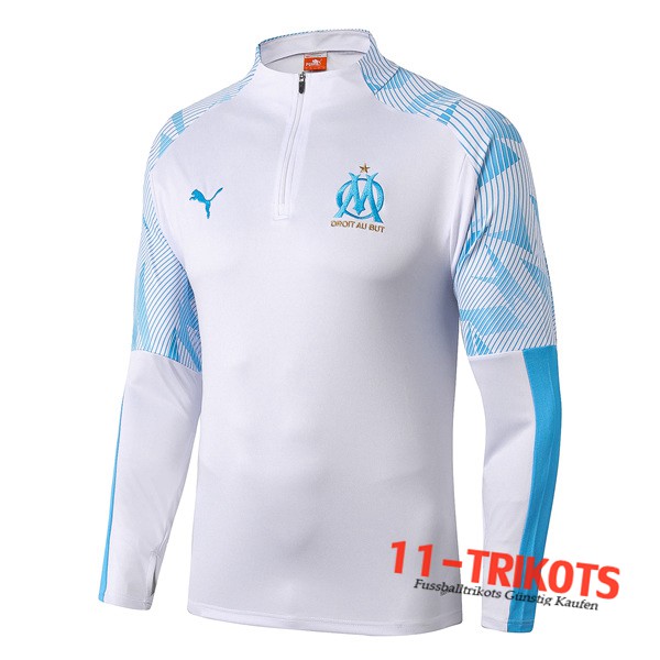 Sudadera de entrenamiento Marsella OM Blanco/Azul 2019/2020