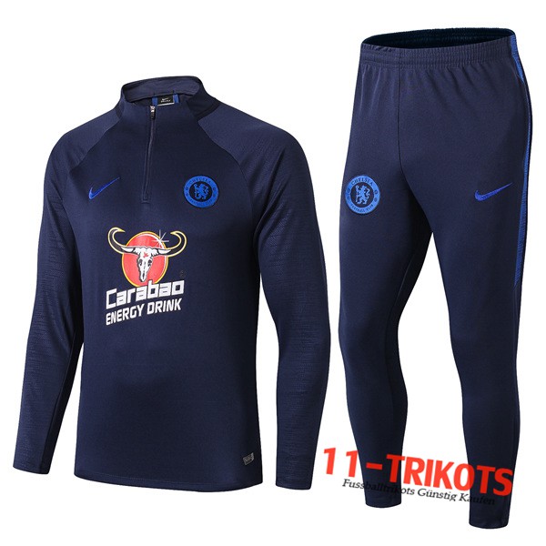 Neuestes Fussball FC Chelsea Trainingsanzug Blau Dunkel 2019 2020 | 11-trikots
