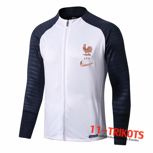 Chaqueta Futbol Francia Blanco Azul Oscuro 2019/2020