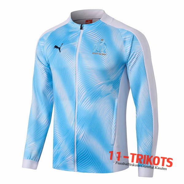 Chaqueta Futbol Marsella OM Azul Blanco 2019/2020