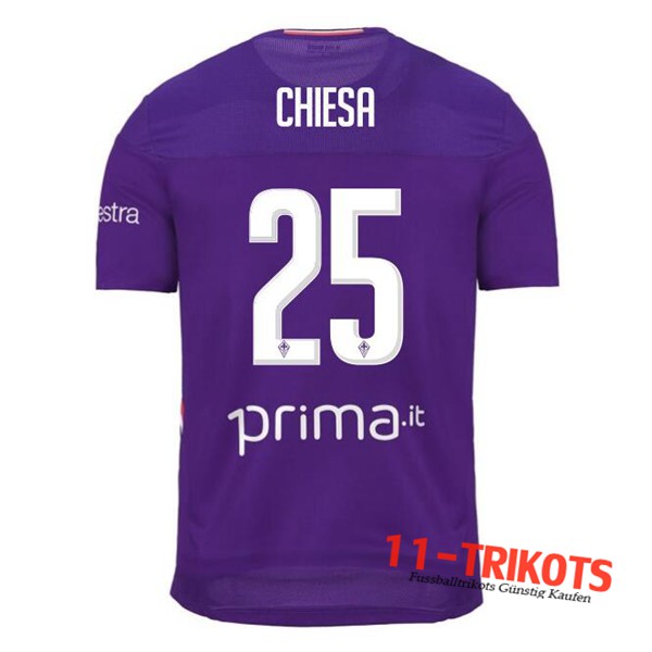 Neuestes Fussball ACF Fiorentina (CHIESA 25) Heimtrikot 2019 2020 | 11-trikots