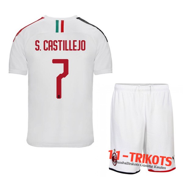 Neuestes Fussball Milan AC (S.CASTILLEJO 7) Kinder Auswärtstrikot 2019 2020 | 11-trikots
