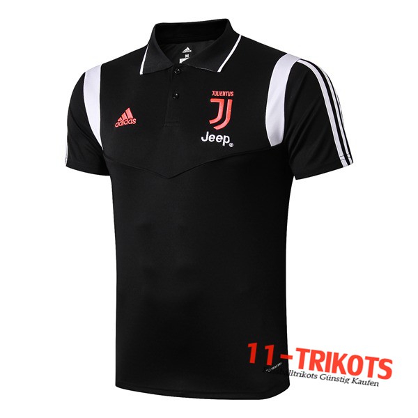 Neuestes Fussball Juventus Poloshirt Schwarz/Weiß 2019 2020 | 11-trikots